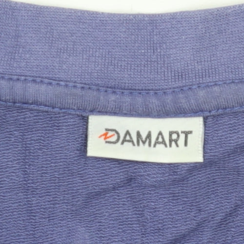 Damart Women's Purple Floral Pullover Sweatshirt Size 12