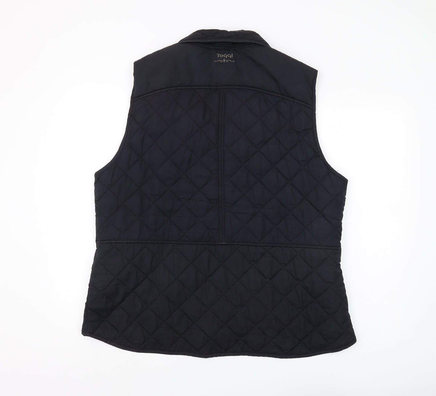 Toggi Women's Black Quilted Waistcoat, Size 20, Casual Style