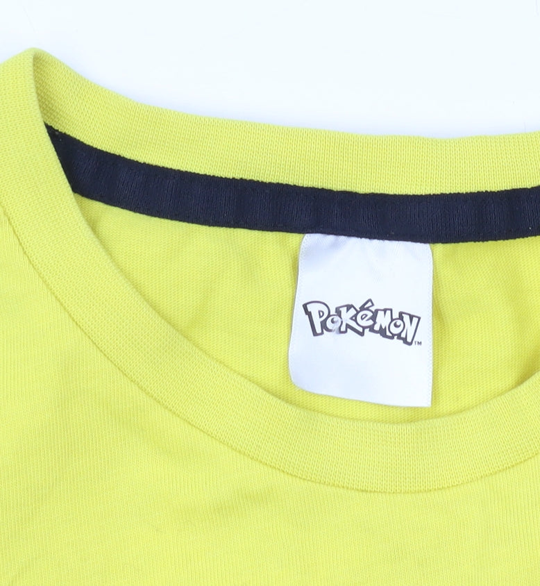 Pokémon Boys Yellow Graphic T-Shirt Age 9 Regular Fit