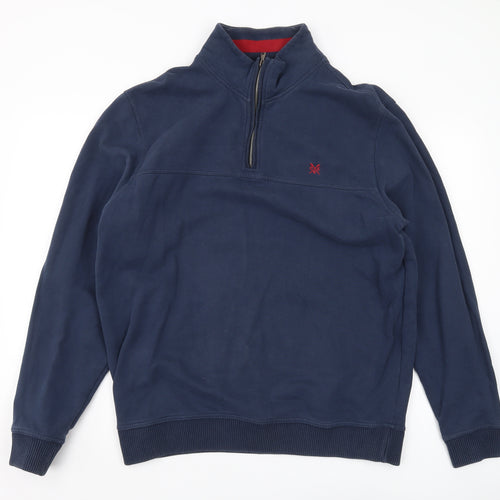 Crew Clothing Men's XL Blue 1/4 Zip Sweatshirt