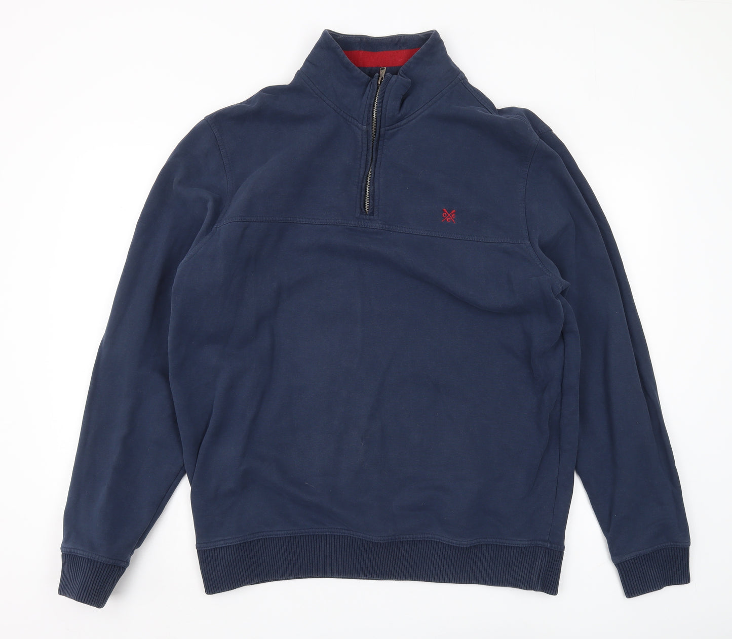 Crew Clothing Men's XL Blue 1/4 Zip Sweatshirt