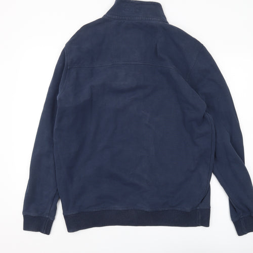 Crew Clothing Men's XL Blue 1/4 Zip Sweatshirt
