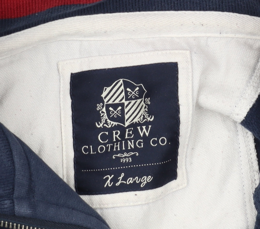 Crew Clothing Men's XL Blue 1/4 Zip Sweatshirt