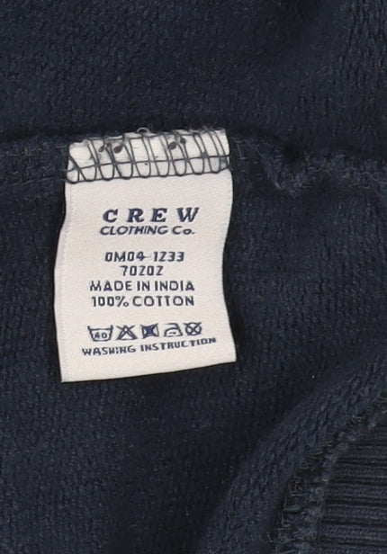 Crew Clothing Men's XL Blue 1/4 Zip Sweatshirt