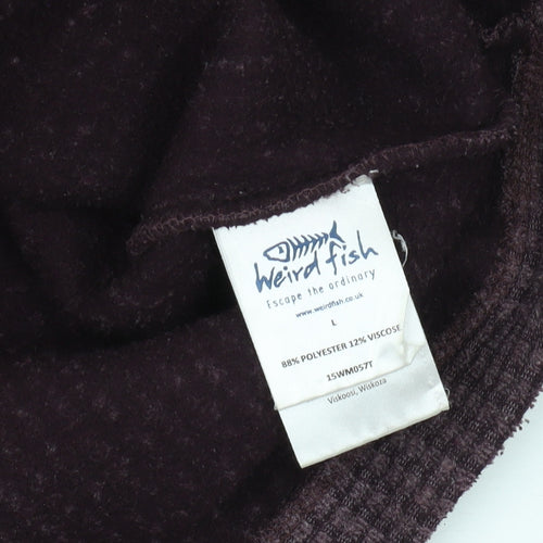 Weird Fish Men's Purple Pullover Sweatshirt L