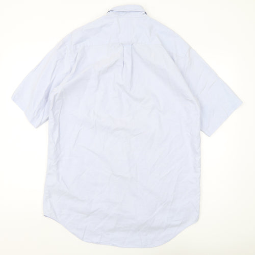 The Savile Row Co Men's Blue Short Sleeve Shirt