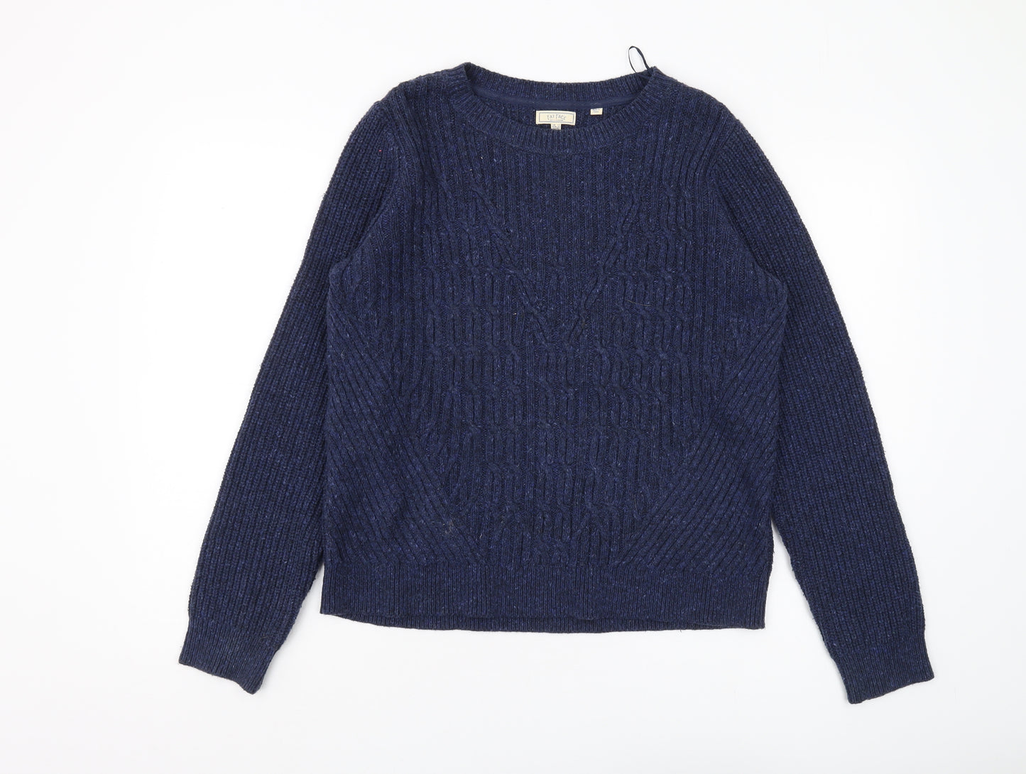 Fat Face Women's Blue Cable-Knit Pullover Jumper Size 14