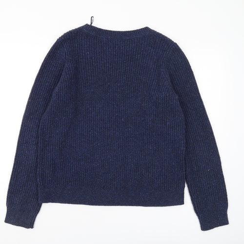 Fat Face Women's Blue Cable-Knit Pullover Jumper Size 14