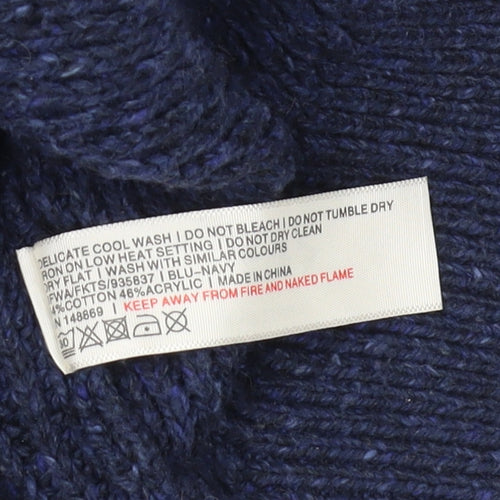Fat Face Women's Blue Cable-Knit Pullover Jumper Size 14