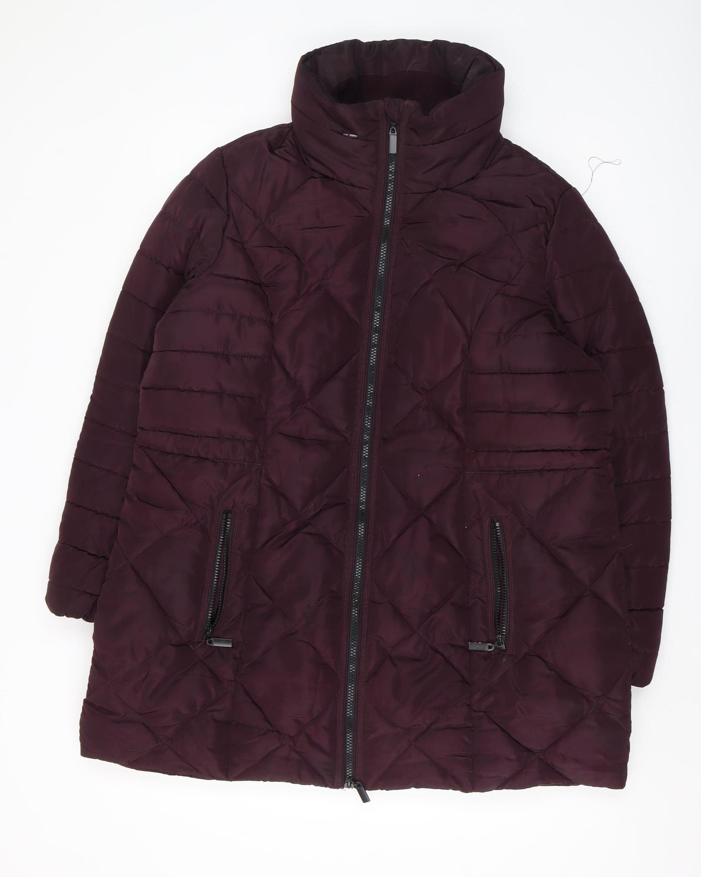 Marks and Spencer Women's Purple Puffer Coat Size 16