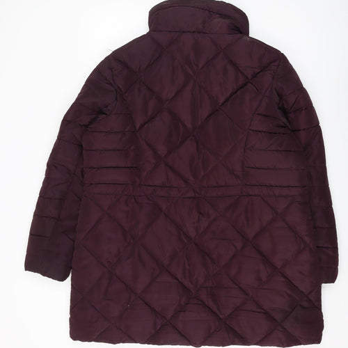 Marks and Spencer Women's Purple Puffer Coat Size 16