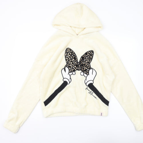 Disney at George Women's Ivory Minnie Mouse Hoodie - Size 12