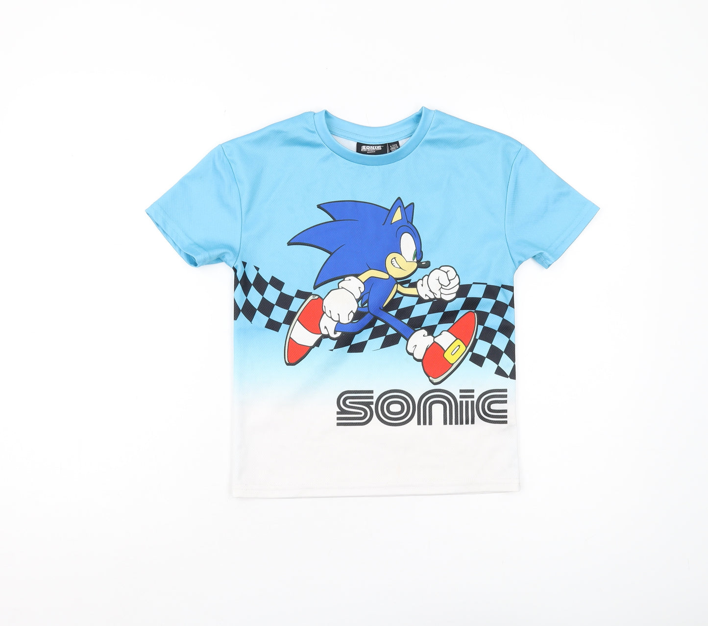 Sonic Boys Blue T-Shirt 6-7 Years Graphic Print Casual