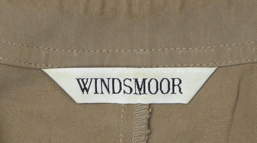 Windsmoor Women's Brown Button-Up Short Sleeve Top Size 12