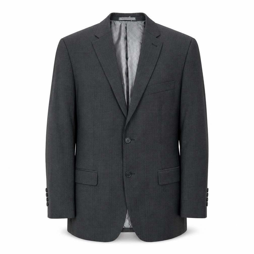 Front view of 1860 Men's Black Suit Jacket, 40S, Formal, Viscose Mix