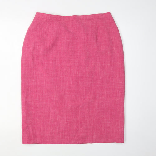 Eastex Women's Pink Knee Length Pencil Skirt, Size 14