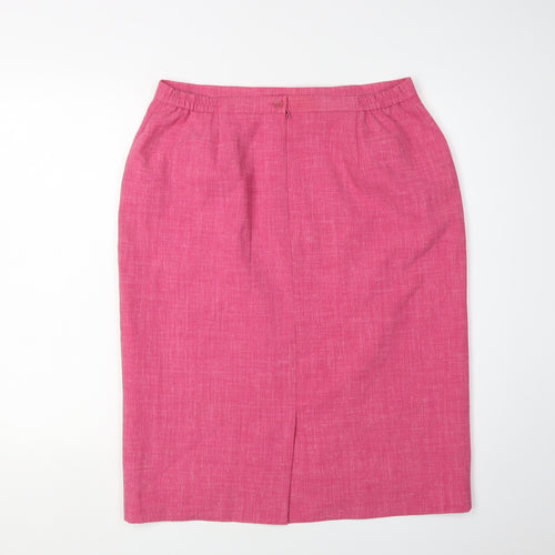 Eastex Women's Pink Knee Length Pencil Skirt, Size 14