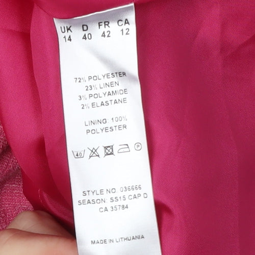 Eastex Women's Pink Knee Length Pencil Skirt, Size 14