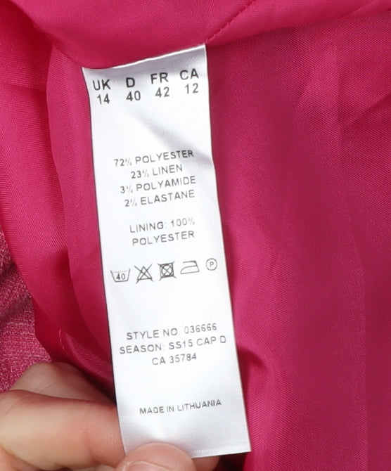 Eastex Women's Pink Knee Length Pencil Skirt, Size 14