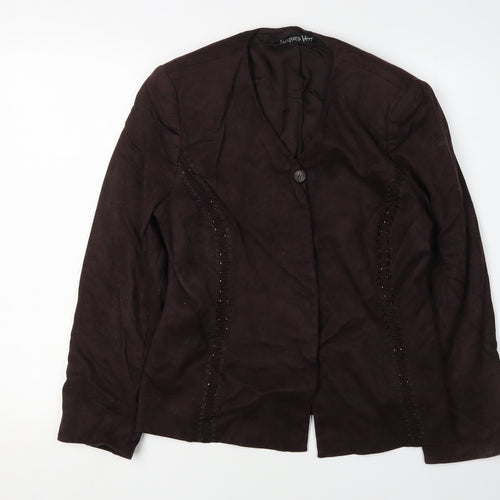 Jacques Vert Women's Brown Blazer, Size 12, Elegant Style