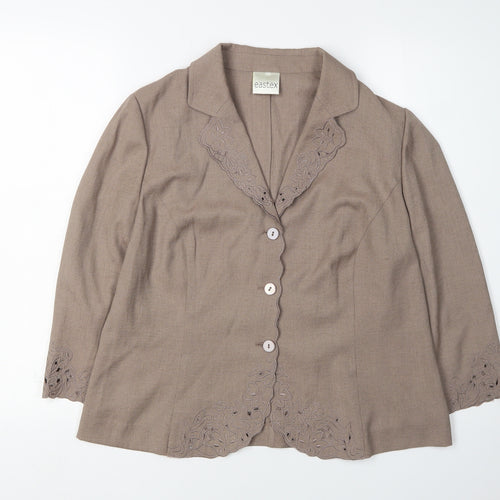 Eastex Women's Brown Suit Jacket - Size 14