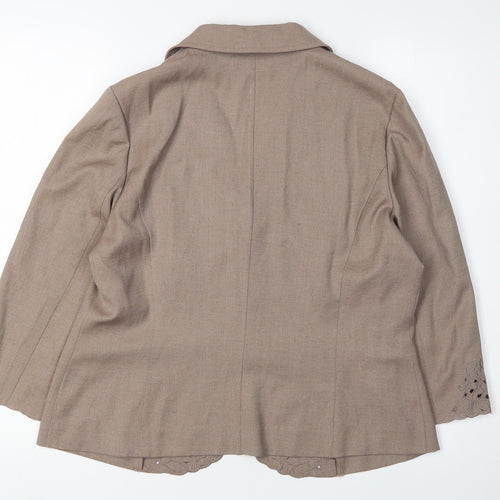 Eastex Women's Brown Suit Jacket - Size 14