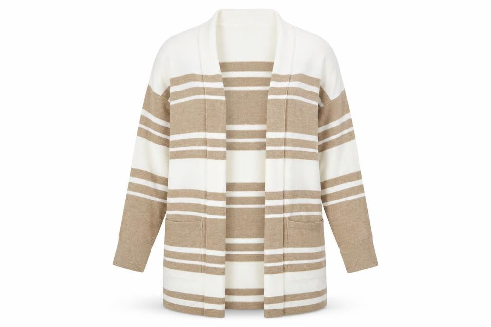 Banana Republic Women's Beige Striped Cardigan M