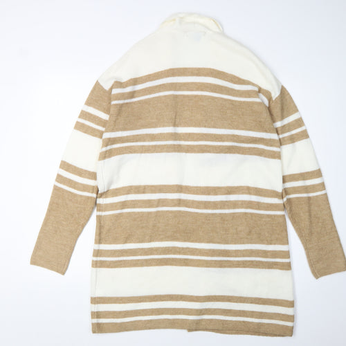 Banana Republic Women's Beige Striped Cardigan M