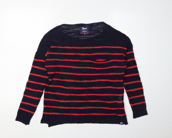 Superdry Women's Multicoloured Striped Pullover Jumper - S