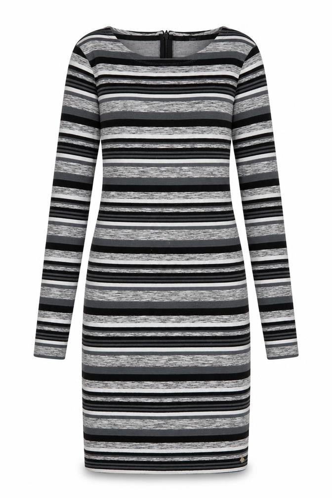 Superdry Women's Grey Striped Bodycon Dress XS
