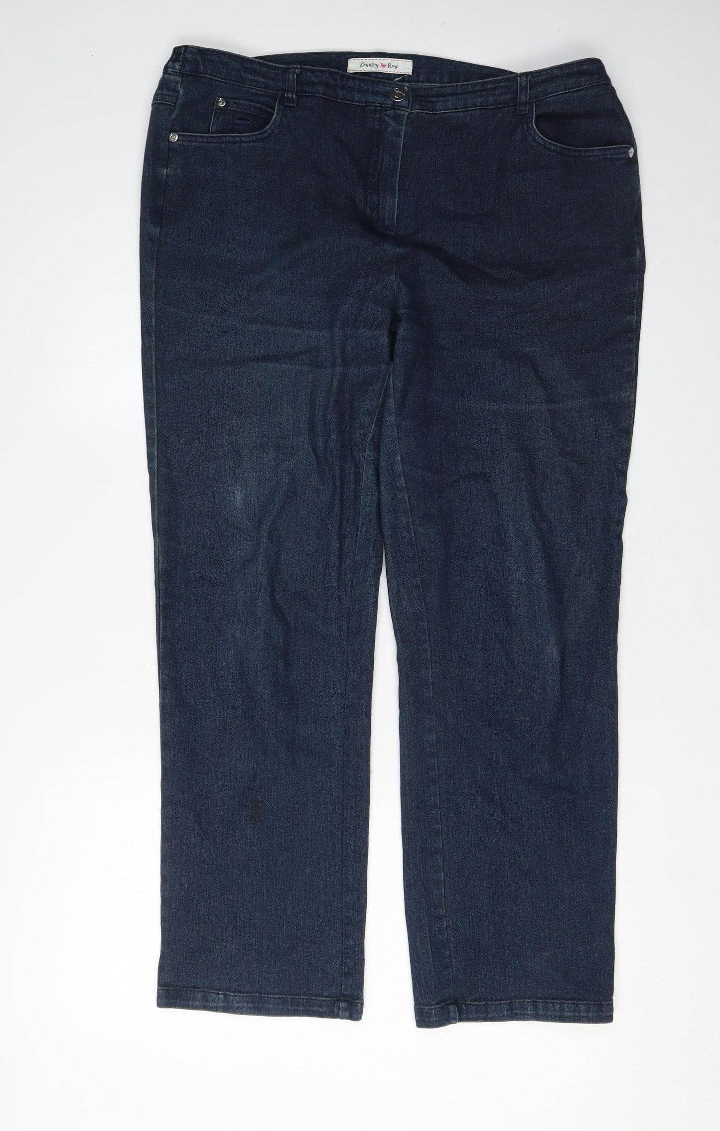 Country Rose Women's Blue Straight Jeans - Size 14