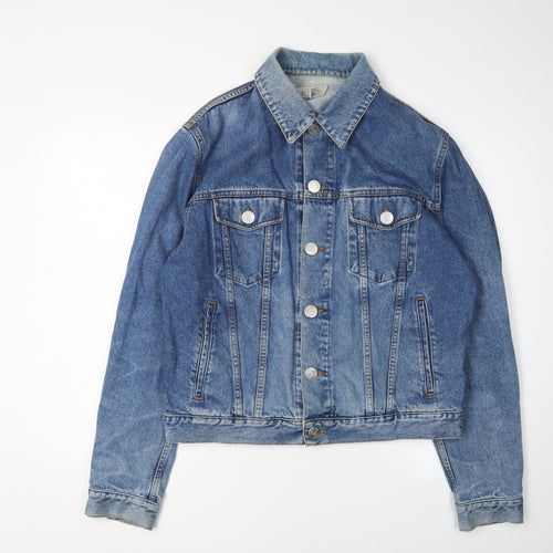 Armani Jeans Women's Blue Denim Jacket - Size 22