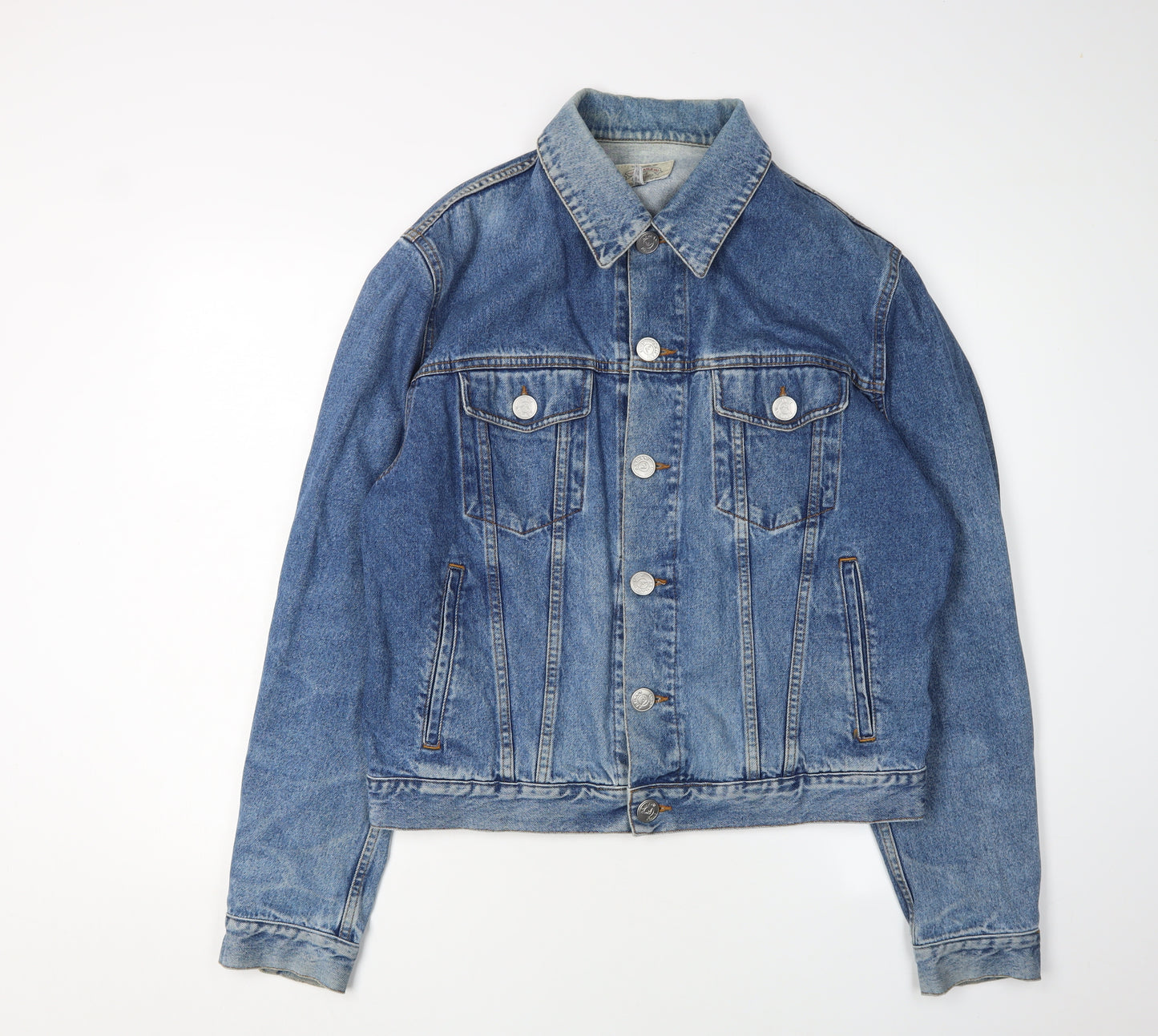 Armani Jeans Women's Blue Denim Jacket - Size 22