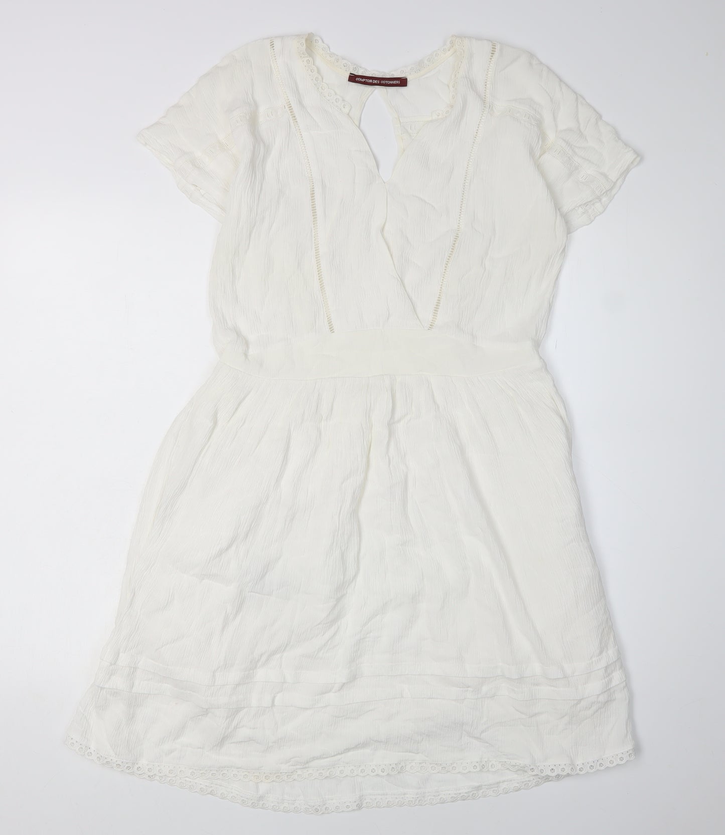 Comptoir des Cotonniers Women's Ivory Shift Dress Size 10