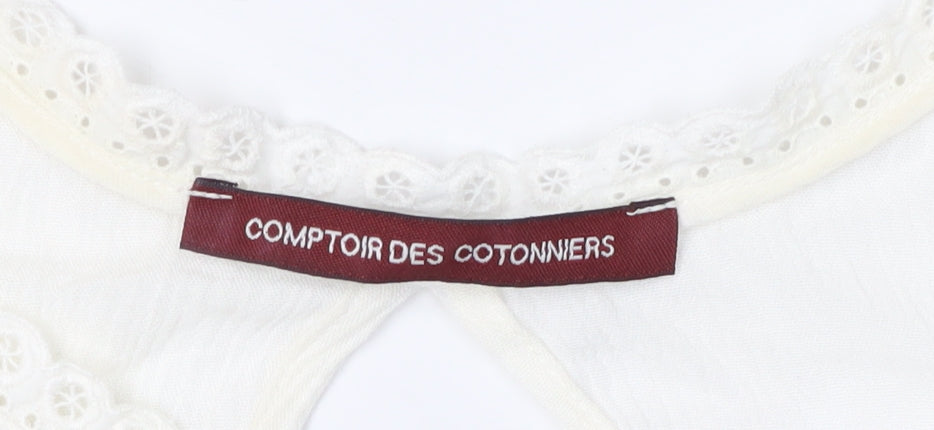 Comptoir des Cotonniers Women's Ivory Shift Dress Size 10