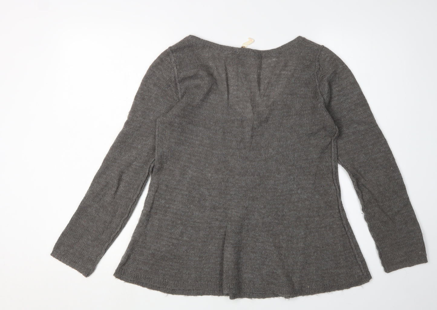 White Stuff Women's Grey V-Neck Pullover Jumper Size 8