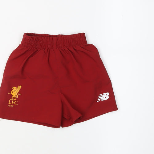 New Balance Unisex Baby Red Shorts 3-6 Months Polyester