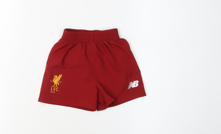 New Balance Unisex Baby Red Shorts 3-6 Months Polyester