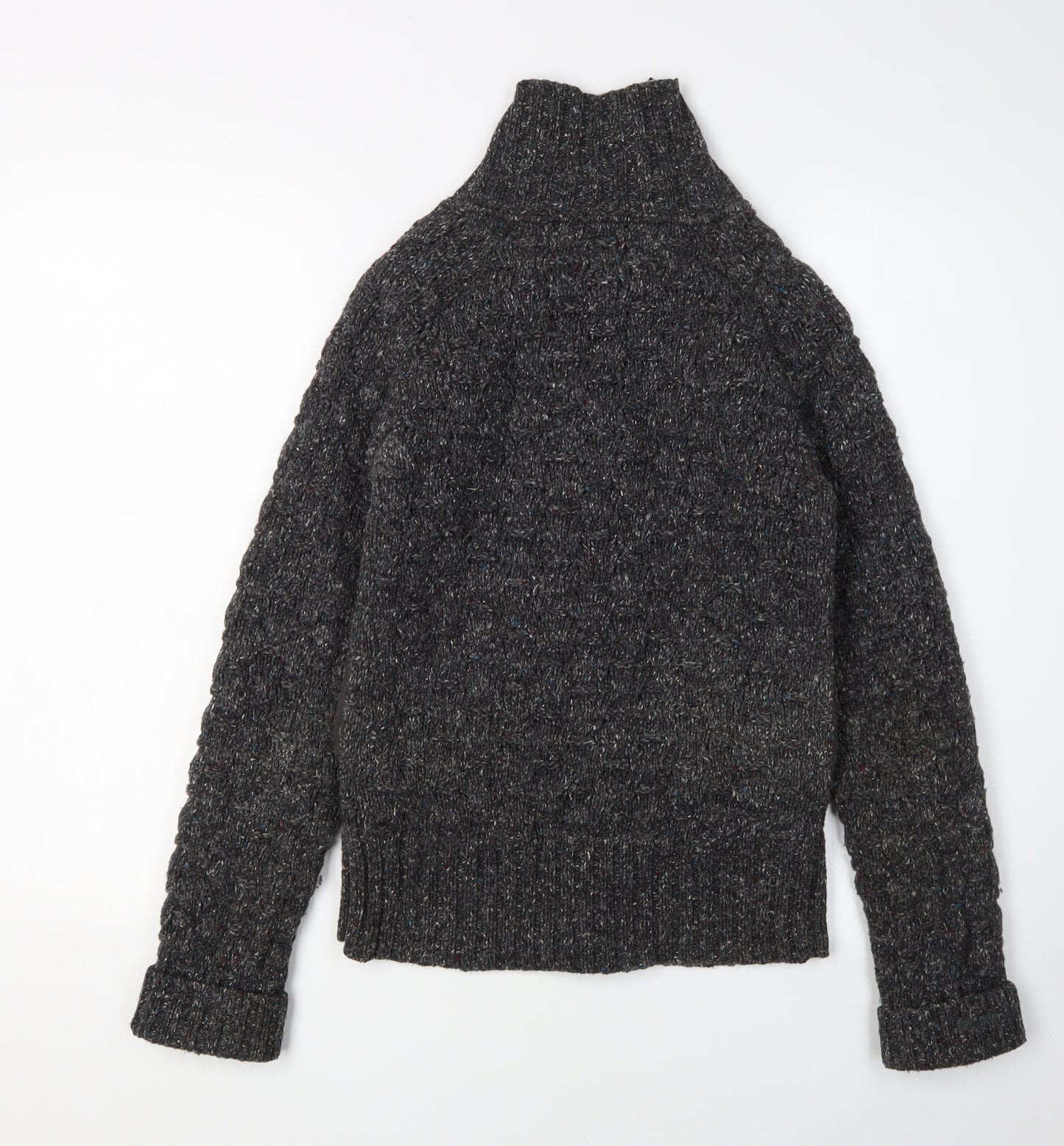 Grey Women's Full Zip High Neck Jumper Size 6