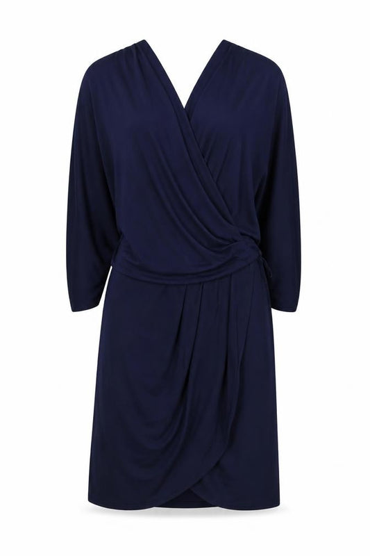 Whistles Women's Blue Wrap Dress Size 10