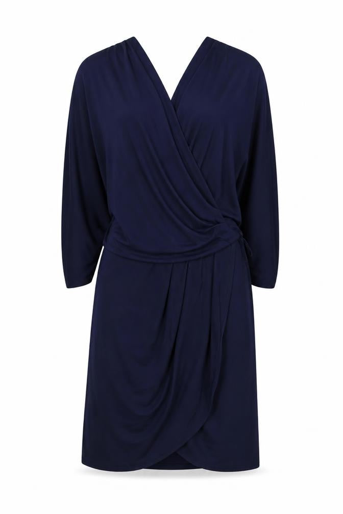 Whistles Women's Blue Wrap Dress Size 10