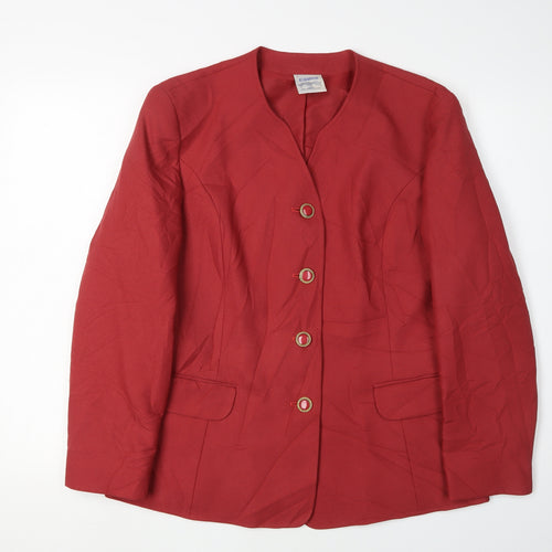 Eastex Women's Red Suit Jacket, Size 12, Four-Button