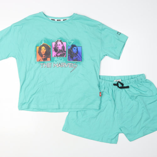 Marks and Spencer Marvel Girls Blue Lounge Set 10-11 Yrs