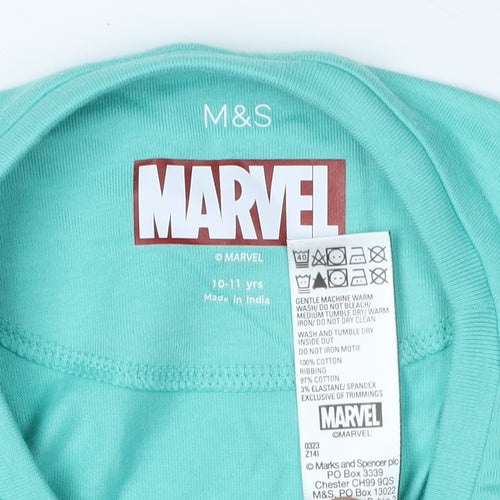Marks and Spencer Marvel Girls Blue Lounge Set 10-11 Yrs