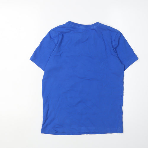 Adidas Boys Blue Graphic Print T-Shirt Size M