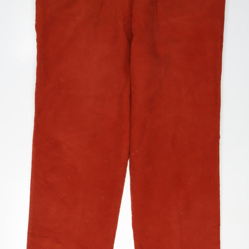 Peter Christian Men's Red Trousers, Size 44, Button Accent