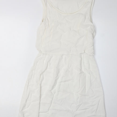 Jacqueline de Yong Women's Ivory Shift Dress, Size 10