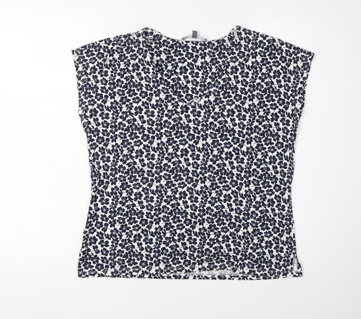 Laura Ashley Women's Black Floral Blouse, Size 12