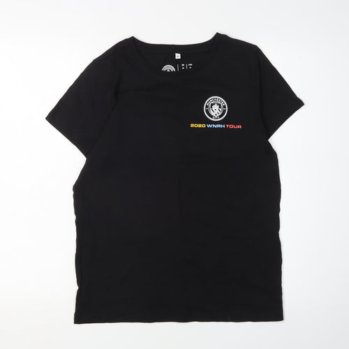 Manchester City Black T-Shirt, Unisex Adults Size 12