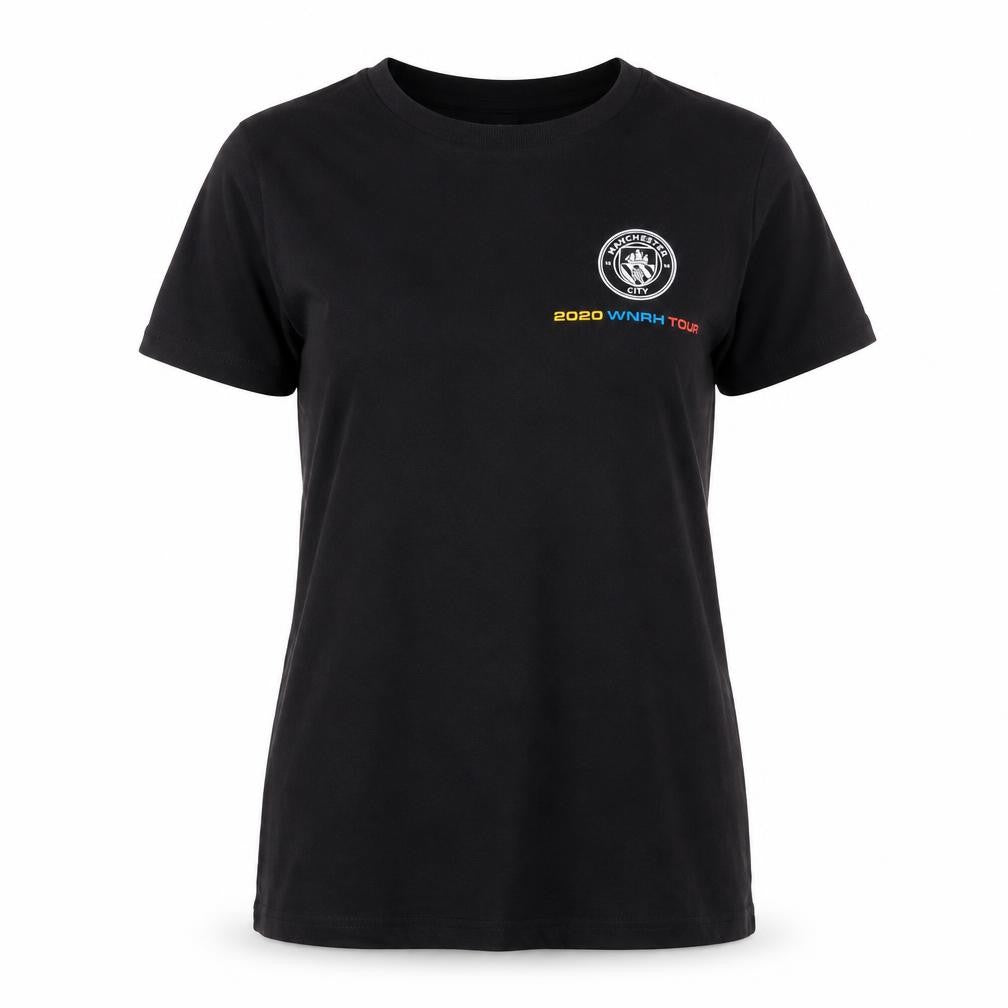 Manchester City Black T-Shirt, Unisex Adults Size 12